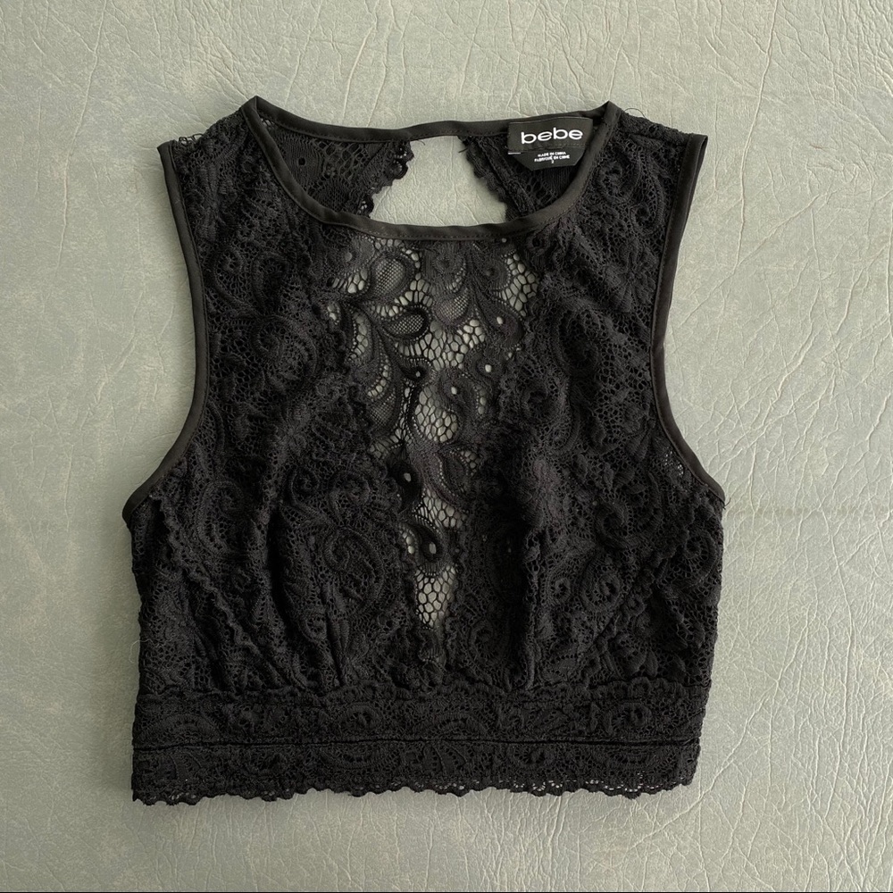 Bebe Lace Crop Top